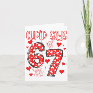 Funny 67 Cud Says 67 Valentine Couple Matching Six Card