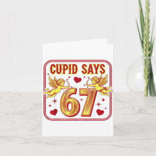 Funny 67 Cud Says 67 Valentine Couple Matching Six Card