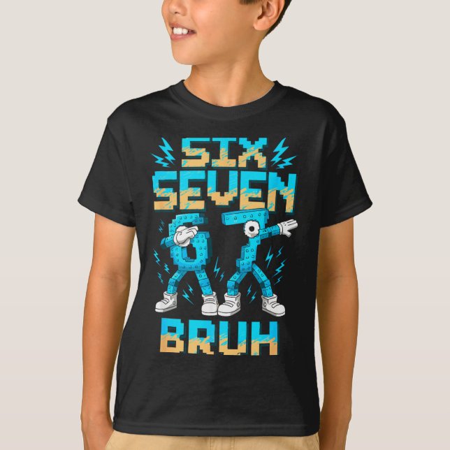 Funny 67 Dab Six Seven Burh Christmas 6 7 Dabbing  T-Shirt (Front)