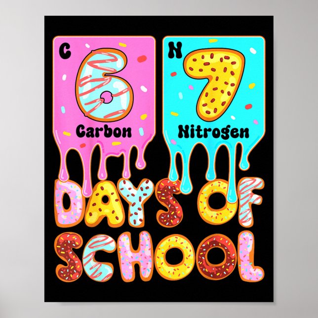 Funny 67 Days Of School Meme Periodic Table Drip G Poster (Front)