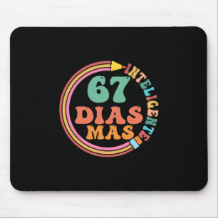 Funny 67 Days Of Smarter Meme Spanish Teacher Kids Mouse Pad