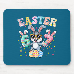 Funny 67 easter bunny 67 six seven meme men boys mouse pad