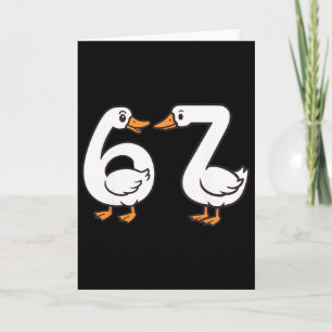 Funny 67 Goose Silly Brain Rot Teacher Gen Alpha S Card