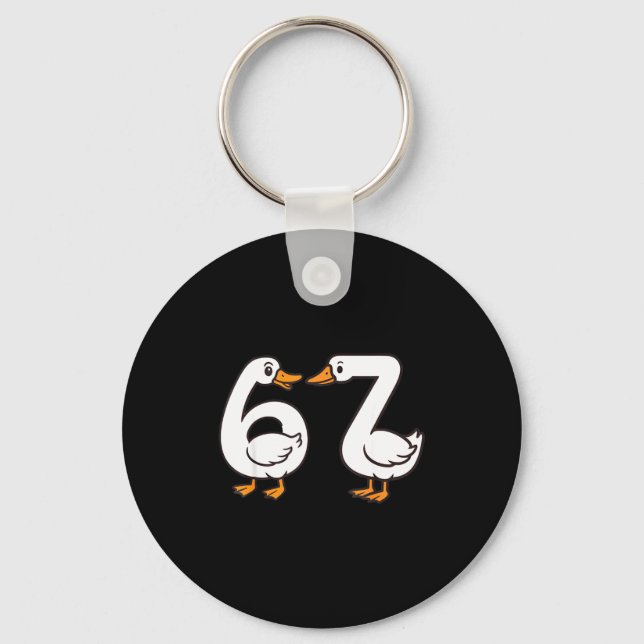 Funny 67 Goose Silly Brain Rot Teacher Gen Alpha S Key Ring (Front)