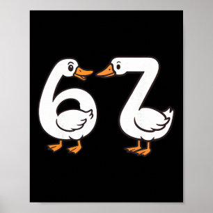 Funny 67 Goose Silly Brain Rot Teacher Gen Alpha S Poster