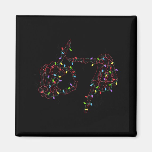 Funny 67 Hand Six Seven Meme Brainrot Christmas Xm Magnet (Front)