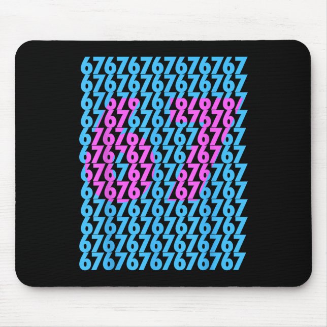 Funny 67 Hidden 6 7 Meme Middle School 6 7 Funny 6 Mouse Pad (Front)