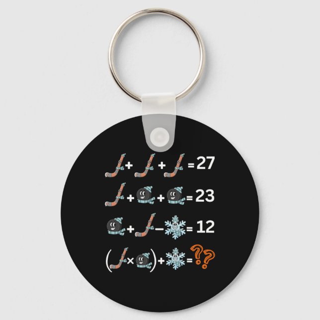 Funny 67 Hockey Drip Meme Number Math Teacher  Key Ring (Front)