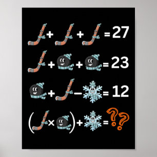 Funny 67 Hockey Drip Meme Number Math Teacher  Poster