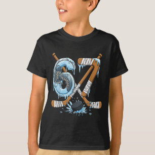 Funny 67 Ice Hockey Drip Number 67 Ice Hockey  T-Shirt