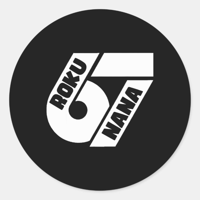 Funny 67 Japanese Meme Roku Nana Graphic Design  Classic Round Sticker (Front)