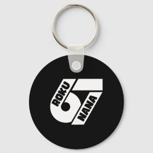 Funny 67 Japanese Meme Roku Nana Graphic Design Key Ring