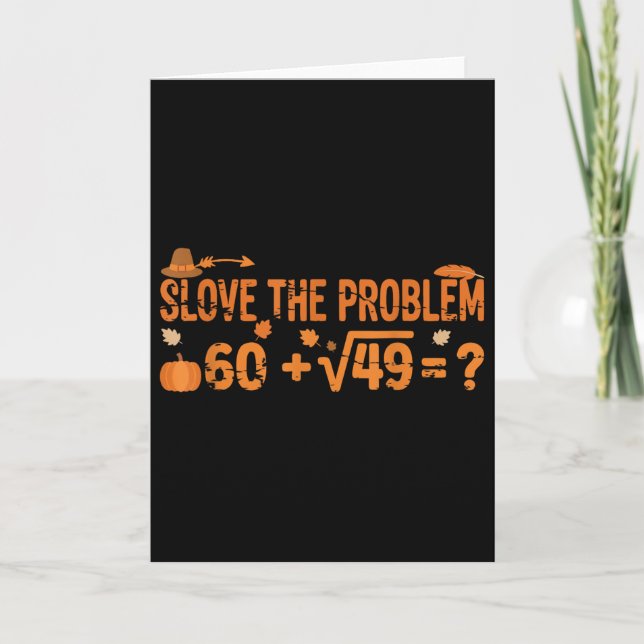 Funny 67 Math Meme Thanksgiving Gen Alpha Pemdas T Card (Front)