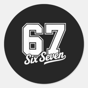 Funny 67 Meme 6 7 Classic Round Sticker