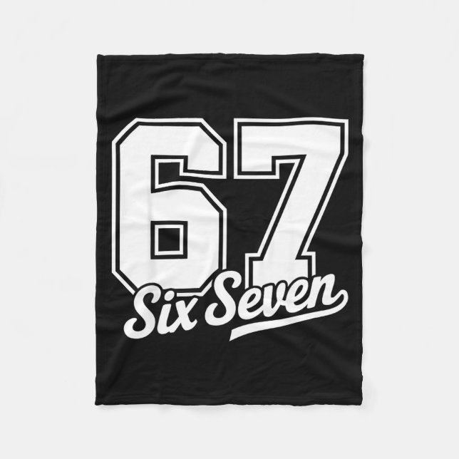 Funny 67 Meme 6 7  Fleece Blanket (Front)