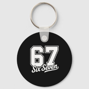 Funny 67 Meme 6 7 Key Ring