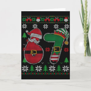 Funny 67 Meme 6 7 Ugly Sweater For Christmas Boys Card