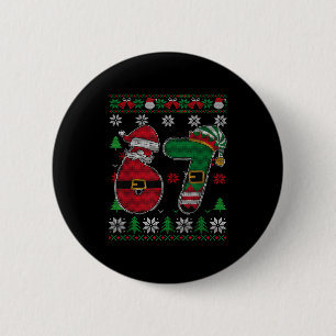 Funny 67 Meme 6 7 Ugly Sweater For Christmas Boys  Cm Round Badge