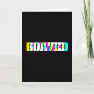 Funny 67 Meme 6oa7ed Glitch Art Retro Slang Goated Card