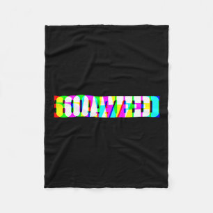 Funny 67 Meme 6oa7ed Glitch Art Retro Slang Goated Fleece Blanket