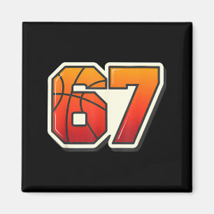 Funny 67 Meme Basketball Ice Cream Drip Six Seven Magnet