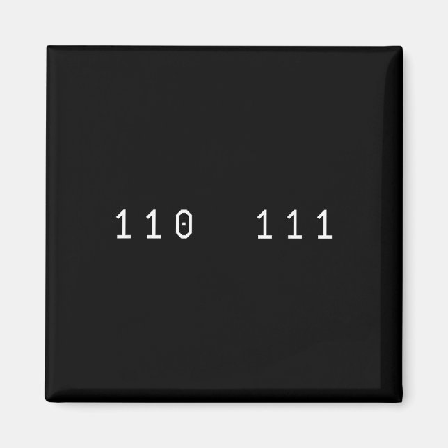 Funny 67 Meme Binary Code Computer Science Nerd Sl Magnet (Front)