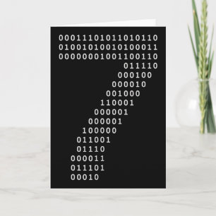 Funny 67 Meme Binary Code Tech Geek Digital Six Se Card