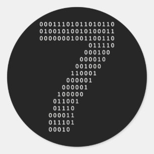 Funny 67 Meme Binary Code Tech Geek Digital Six Se Classic Round Sticker