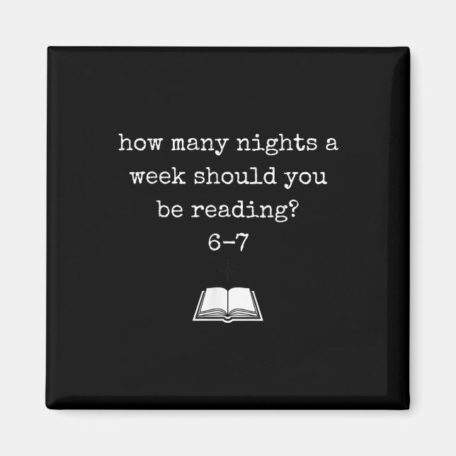 Funny 67 Meme Book Lover & Reading Humor Bookworms Magnet (Front)