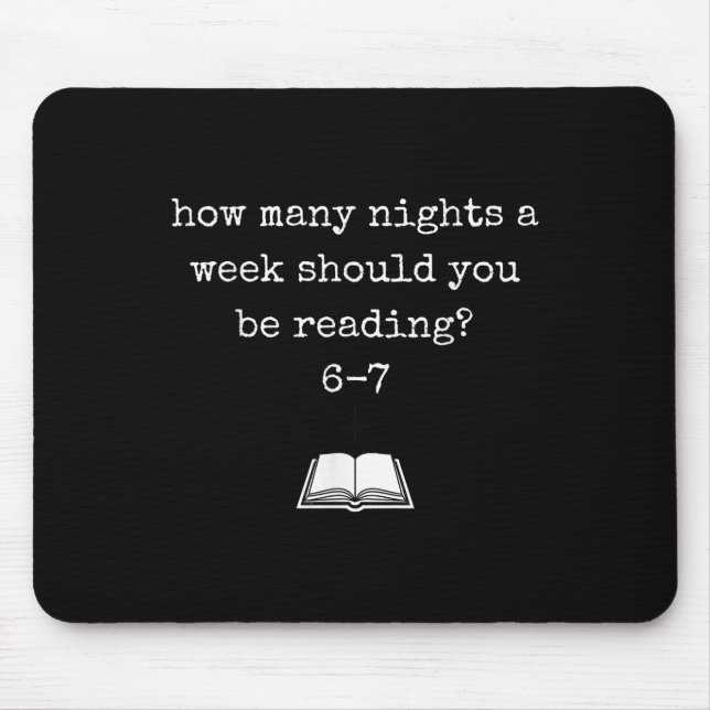 Funny 67 Meme Book Lover & Reading Humor Bookworms Mouse Pad (Front)