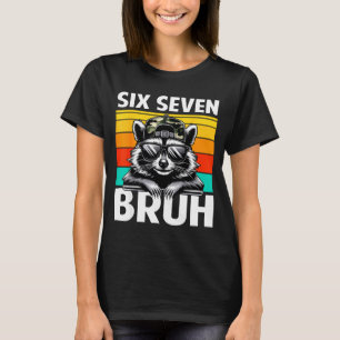 Funny 67 Meme Boys Kids Camo Hat Six Seven Bruh Ra T-Shirt