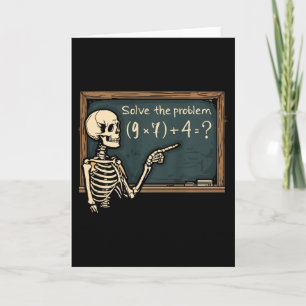 Funny 67 Meme Brainrot Joke Halloween Skeleton Mat Card