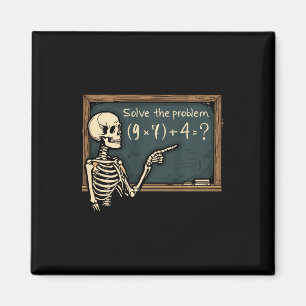 Funny 67 Meme Brainrot Joke Halloween Skeleton Mat Magnet