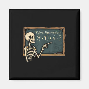 Funny 67 Meme Brainrot Joke Halloween Skeleton Mat Magnet