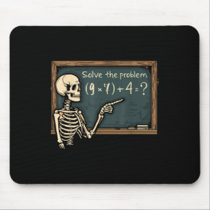 Funny 67 Meme Brainrot Joke Halloween Skeleton Mat Mouse Pad