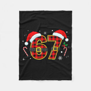 Funny 67 Meme Chrismtas Xmas Pajama Men Women Kids Fleece Blanket