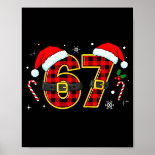 Funny 67 Meme Chrismtas Xmas Pajama Men Women Kids Poster