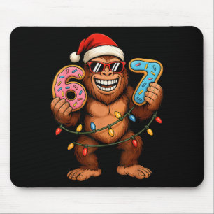 Funny 67 Meme Christmas Bigfoot For Kids Teens  Mouse Pad