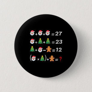 Funny 67 Meme Christmas Math Teacher Santa Six Sev 6 Cm Round Badge