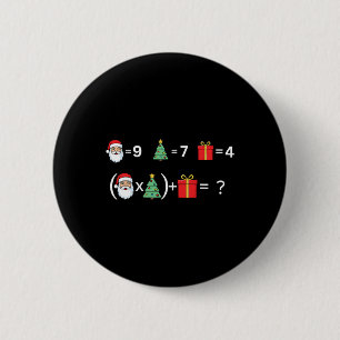 Funny 67 Meme Christmas Math Teacher Santa Six Sev 6 Cm Round Badge