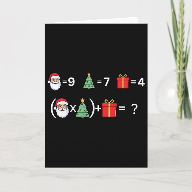 Funny 67 Meme Christmas Math Teacher Santa Six Sev Card (Front)