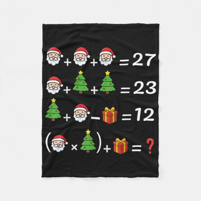 Funny 67 Meme Christmas Math Teacher Santa Six Sev Fleece Blanket (Front)