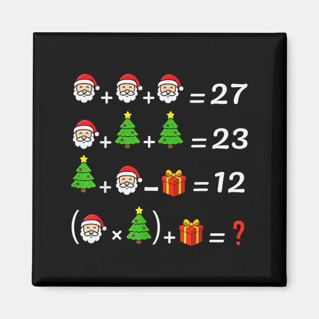 Funny 67 Meme Christmas Math Teacher Santa Six Sev Magnet (Front)