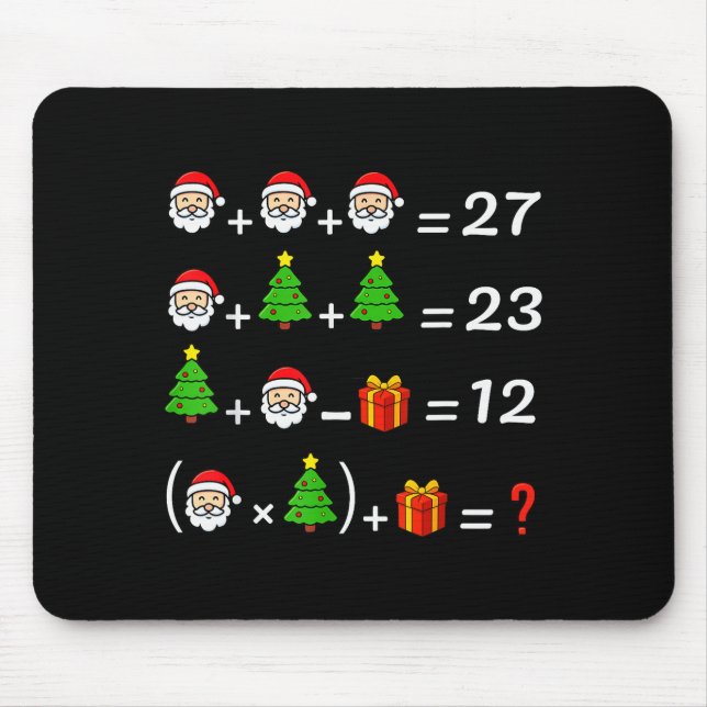 Funny 67 Meme Christmas Math Teacher Santa Six Sev Mouse Pad (Front)