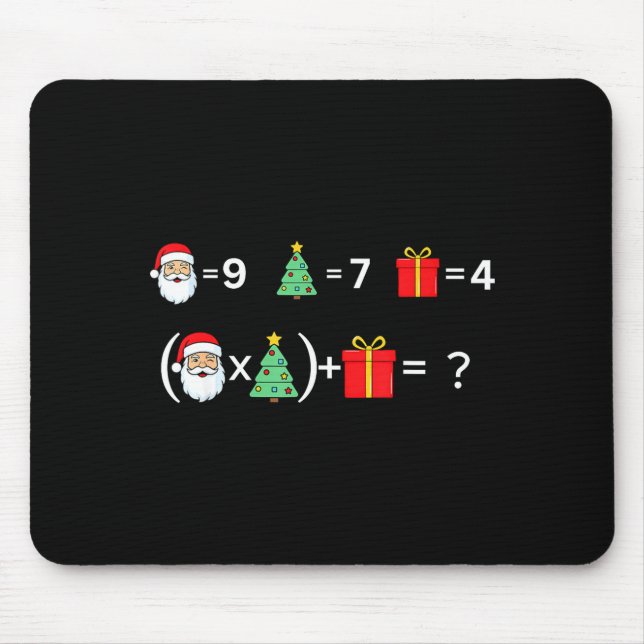 Funny 67 Meme Christmas Math Teacher Santa Six Sev Mouse Pad (Front)