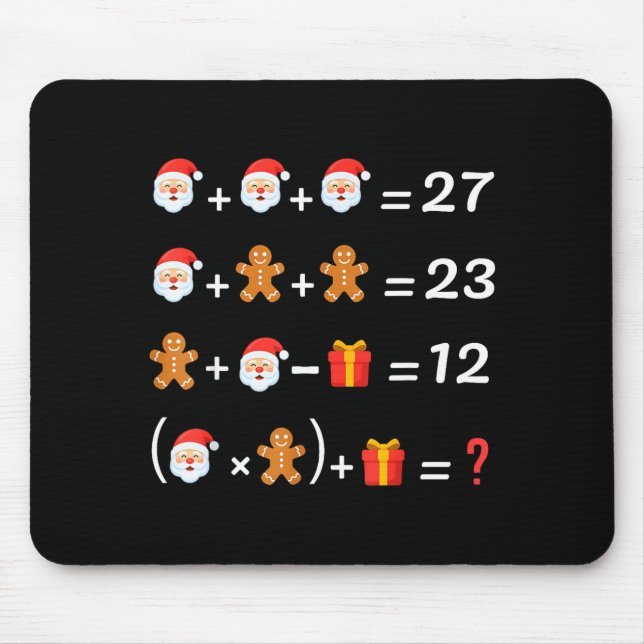 Funny 67 Meme Christmas Math Teacher Santa Six Sev Mouse Pad (Front)