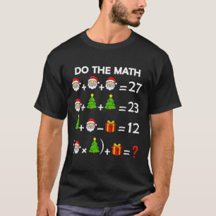 Funny 67 Meme Christmas Math Teacher Santa Six Sev T-Shirt
