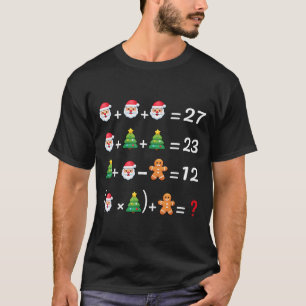 Funny 67 Meme Christmas Math Teacher Santa Six Sev T-Shirt