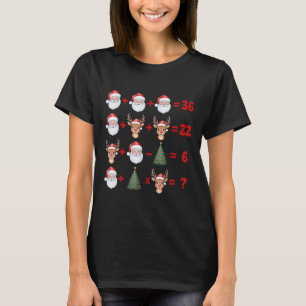 Funny 67 Meme Christmas Math Teacher Santa Six Sev T-Shirt
