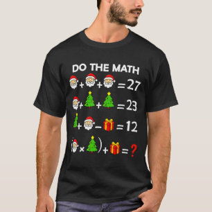 Funny 67 Meme Christmas Math Teacher Santa Six Sev T-Shirt